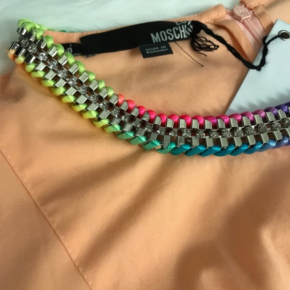 [LOVE Moschino] Multicolored Necklace Dress - Picture 5 of 8