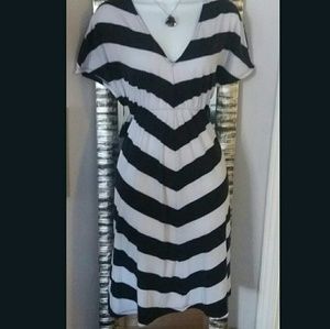 20% off 3+ items; Black/White dress, v-neck
