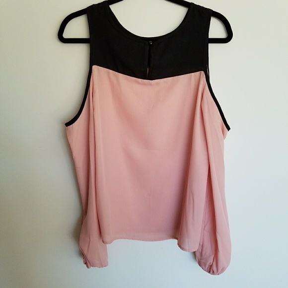 Open Shoulder Chiffon Top - Picture 5 of 5