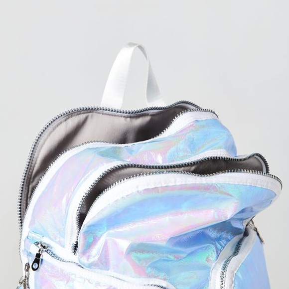 Urban Outfitters Blue Metallic Crinkle Backpack - Picture 3 of 6