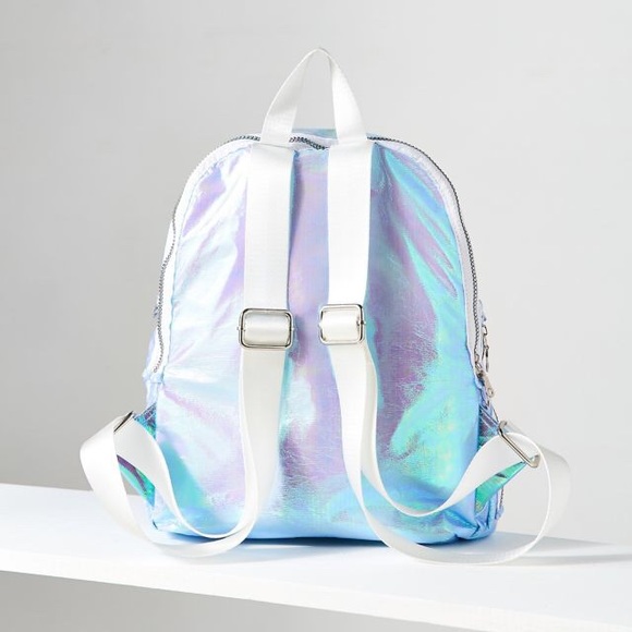 Urban Outfitters Blue Metallic Crinkle Backpack - Picture 4 of 6