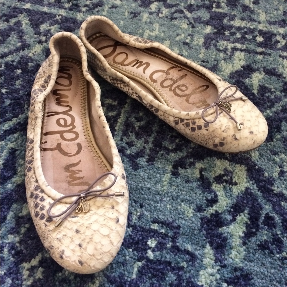 Sam Edelman Snakeskin Ballet Flats Sz 6.5