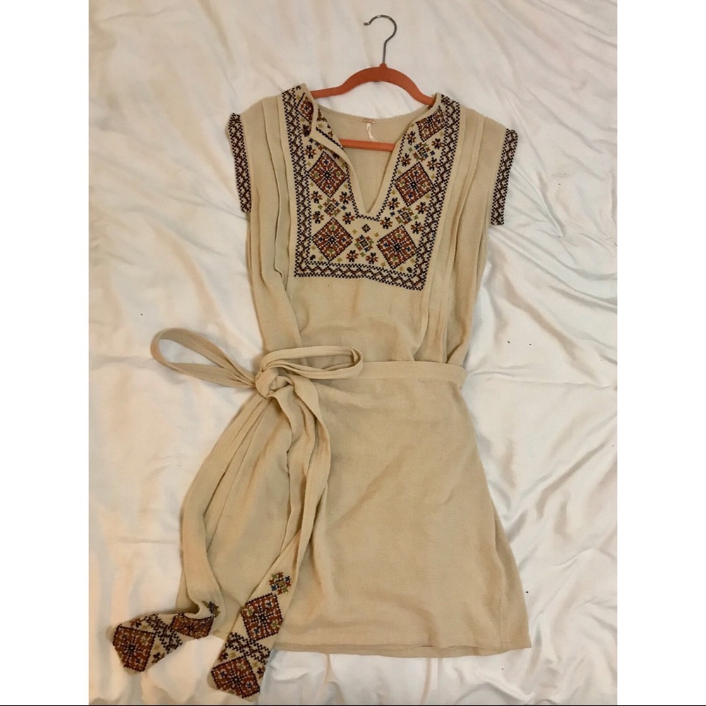 Free People tribal wrap dress