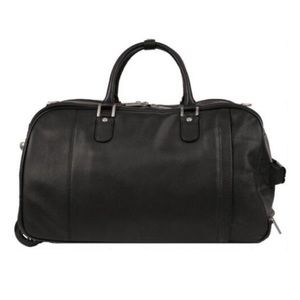 Wilsons leather rolling leather duffel carry on