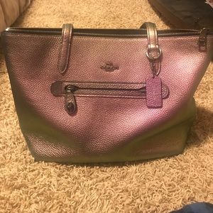 Oil slick type Coach bag