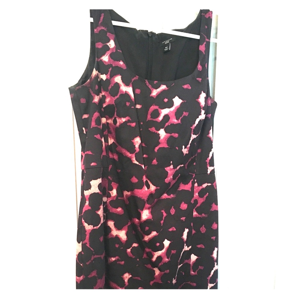 Plum leopard print dress