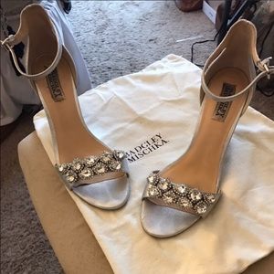 Badgley Mischka Silver Wedges