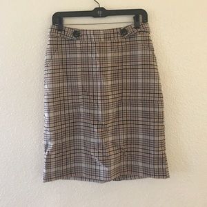 Size 6 Tweed Plaid Skirt