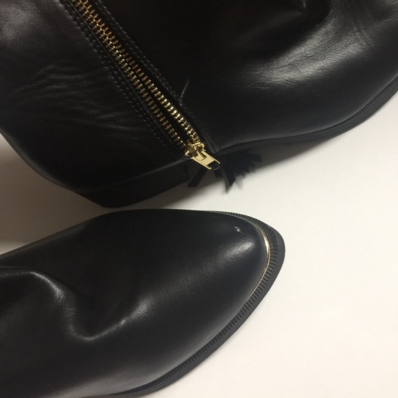 Black leather booties 8.5 - Picture 5 of 6