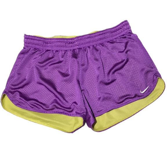 Nike Pants - Nike DRI-FIT Purple/Gold Mesh Shorts