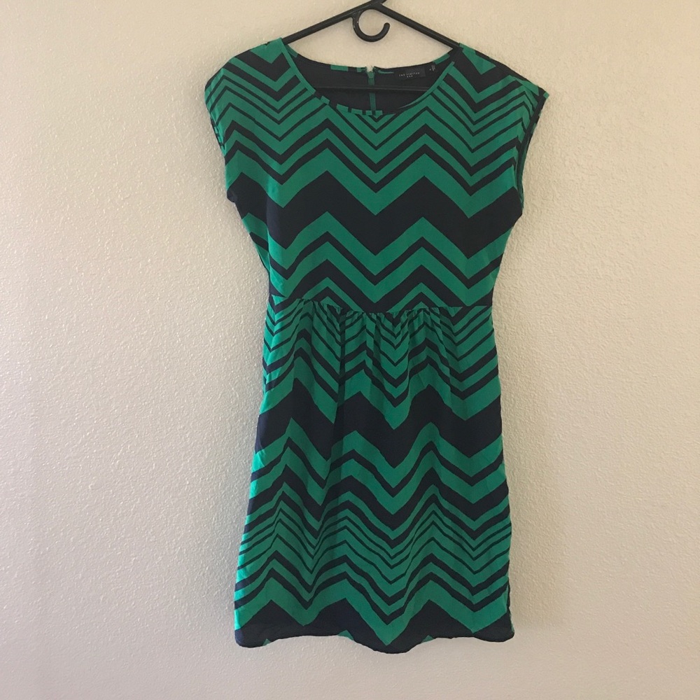 Size 4 Dress - Green and Navy Blue- Limited