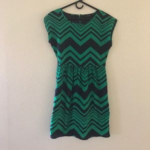 Size 4 Dress - Green and Navy Blue- Limited