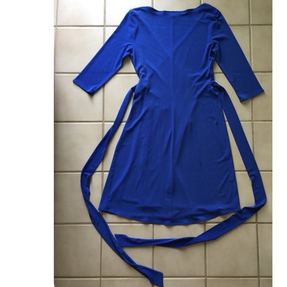 MODA INTERNATIONAL Blue Stretch Wrap Dress size XS - Picture 5 of 5