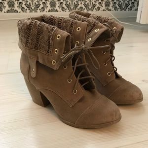 Lace up booties