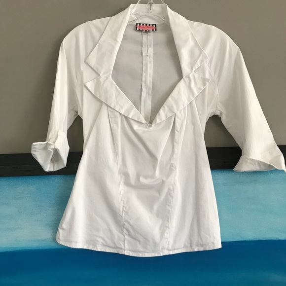 Pinup Couture Tops - Pinup Girl Clothing - Doris Top in White