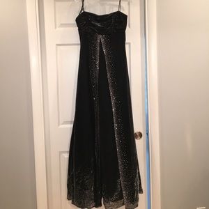 Black and silver formal dress