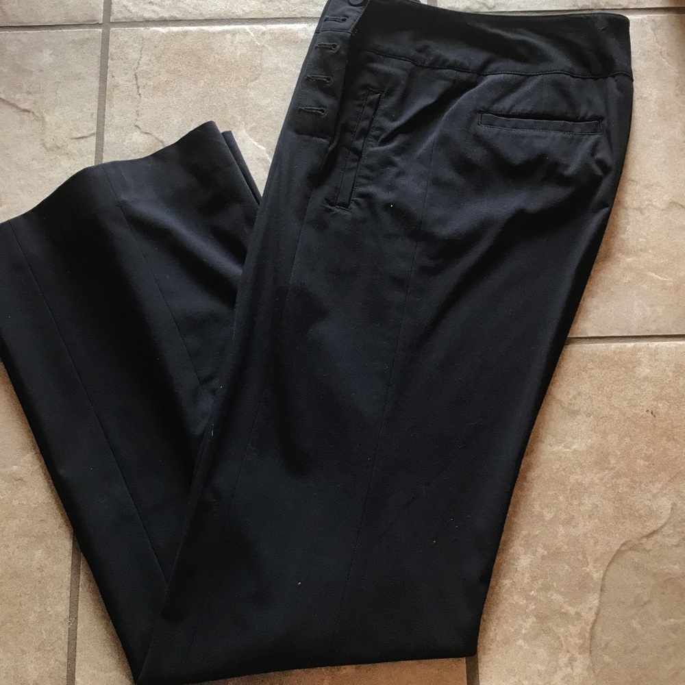Back wide leg trousers
