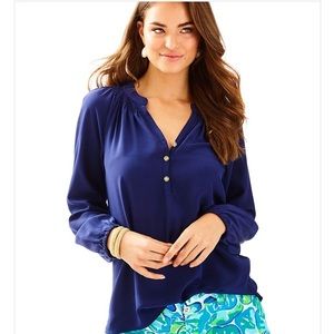 Lilly Pulitzer Small Navy Elsa Top