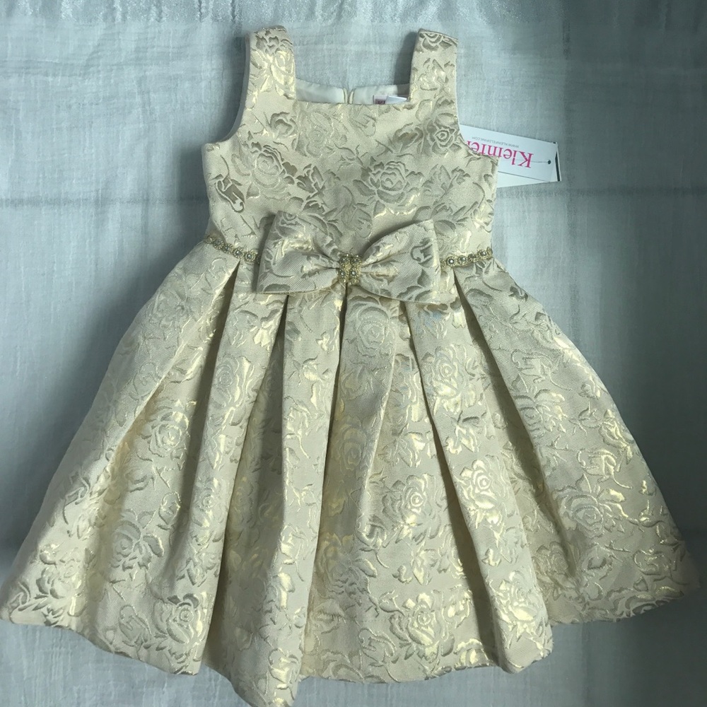 Formal dress  Gold accent for Girl 4 yrs old