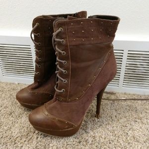 Brown stiletto boots