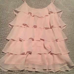 Blush pink Candie's ruffle tank