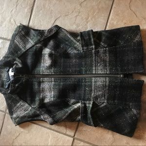 Plaid wool vest