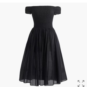 Jcrew Smocked off-the-shoulder dress