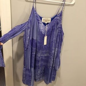 Blue pattern summer dress