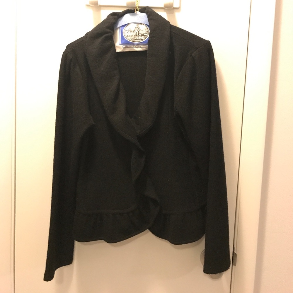 Wool ruffled blazer - size L