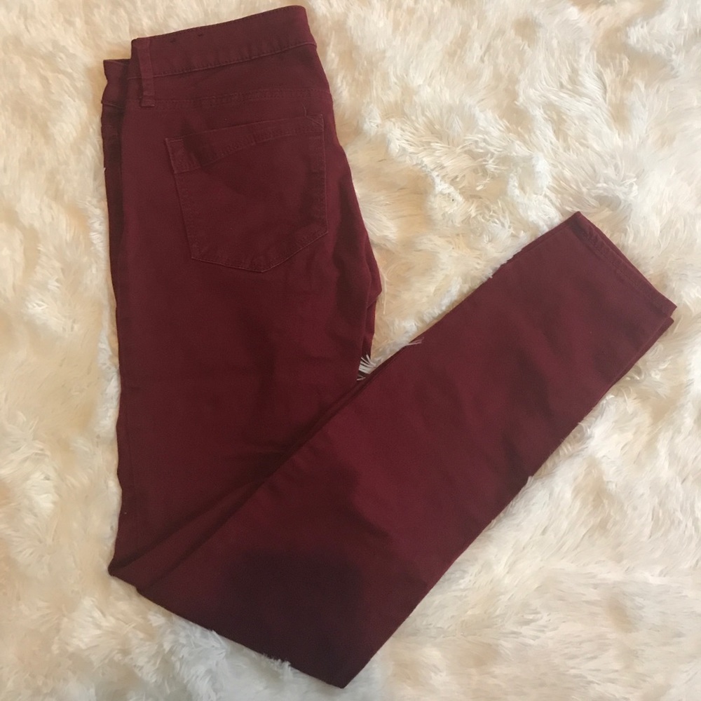 Express Maroon skinny pants