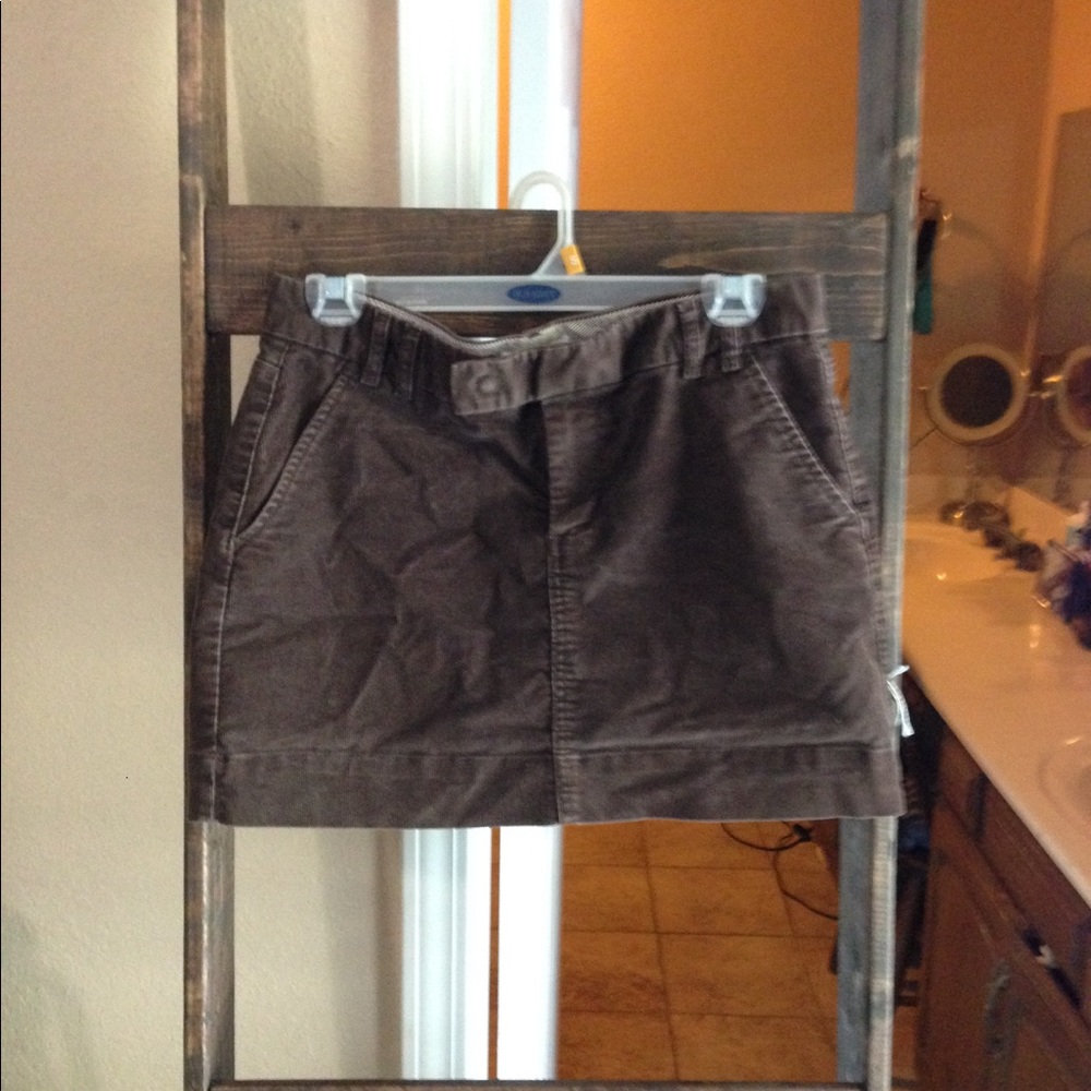 Brown corduroy skirt