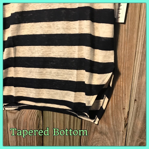 New Gorgeous Sheer Midnight Stripes 100% Linen - Picture 5 of 7