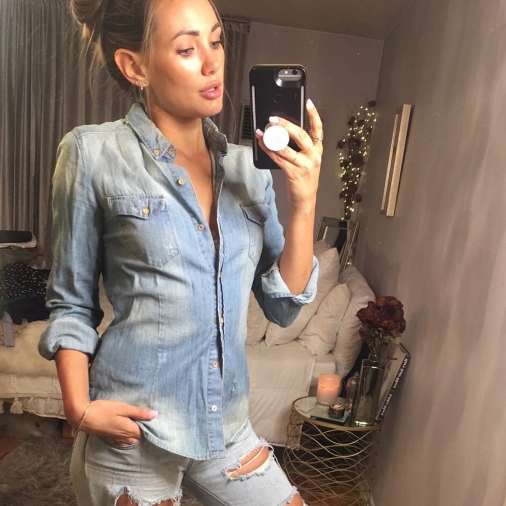 Small ~ Zara Denim Shirt ~ Goes w/ everything :)