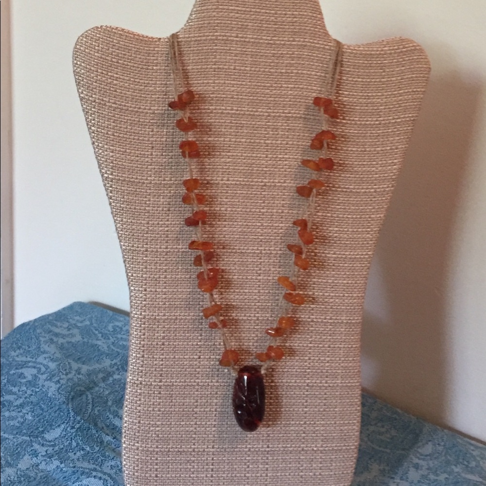 Rustic Amber Necklace