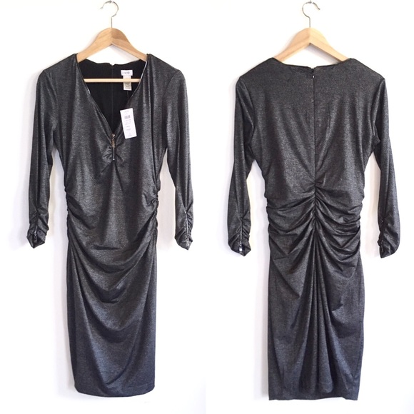 [NWT] CACHÉ Ruched Cocktail Dress - Picture 3 of 8