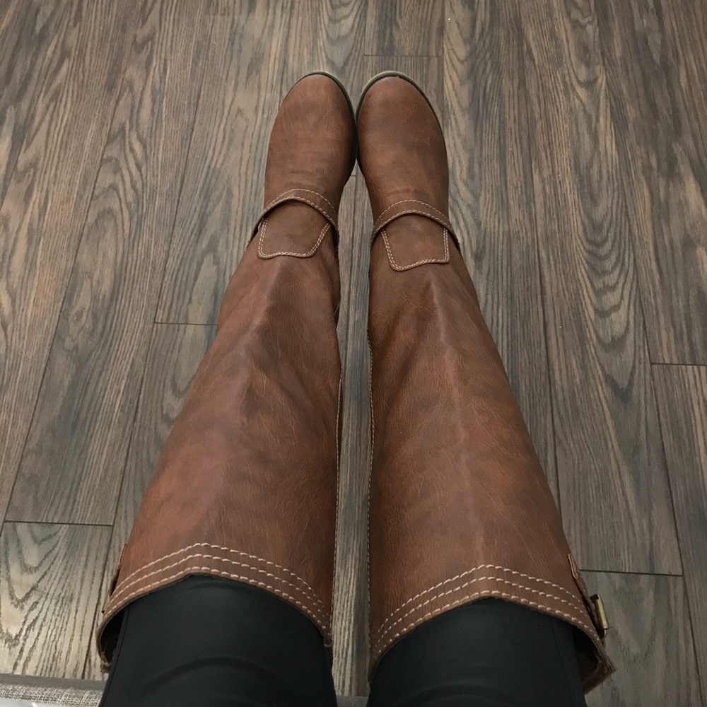 Brekelle’s cognac “outlaw” riding boots size 7.0