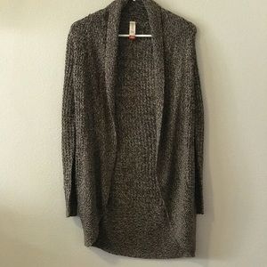 Brown and Creme stitched cardigan