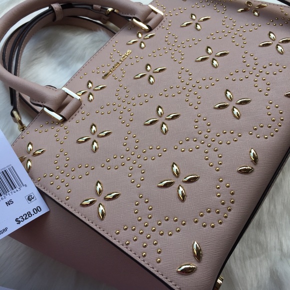 ⬇️ $328 Micheal Kors cream metallic purse handbag - Picture 8 of 8