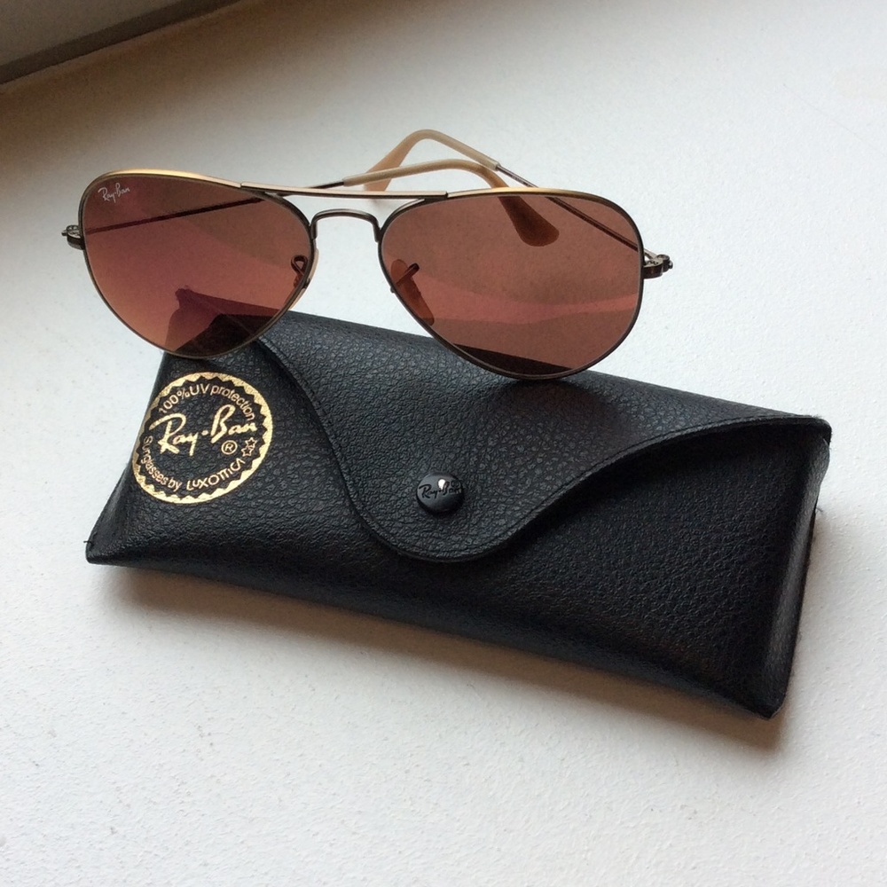 58mm Rayban Aviator Flash Bronze-Copper Red