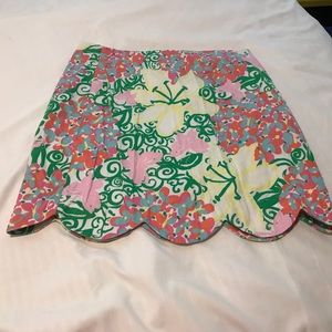 EUC Lilly Pulitzer Scallop Hem Skirt Size 2