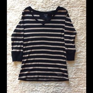 Calvin Klein striped vneck