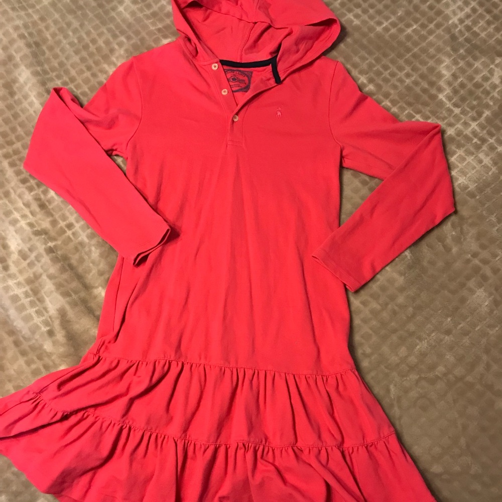 Ralph Lauren Polo Hooded Dress Girls 12/14