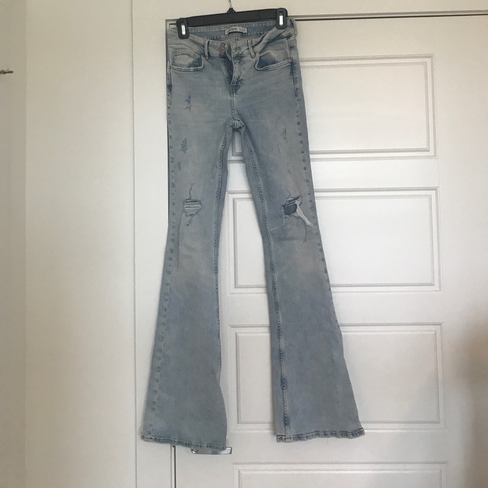 Zara light Jean flares.
