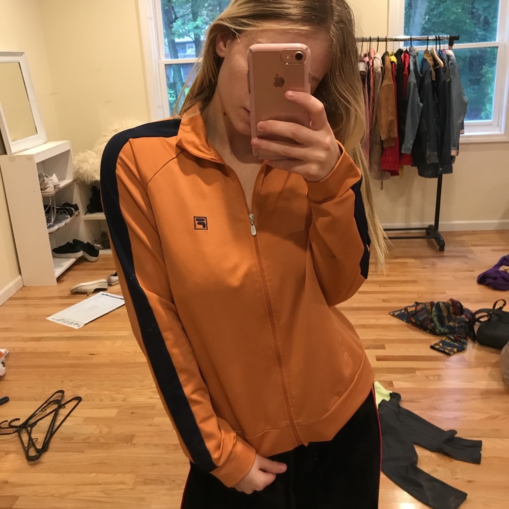 Orange FILA Track Jacket
