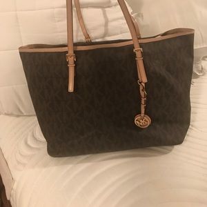 Michael Kors brown tote bag