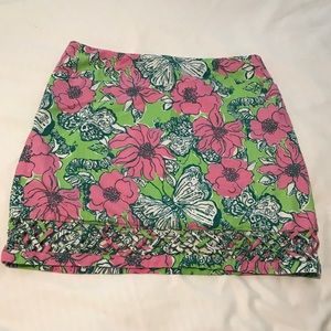 EUC Lilly Pulitzer Lattice Hem Skirt Size 2