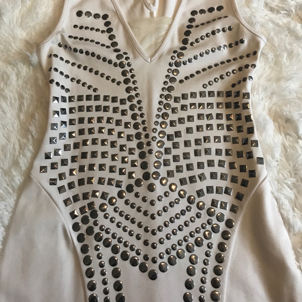White studded dress