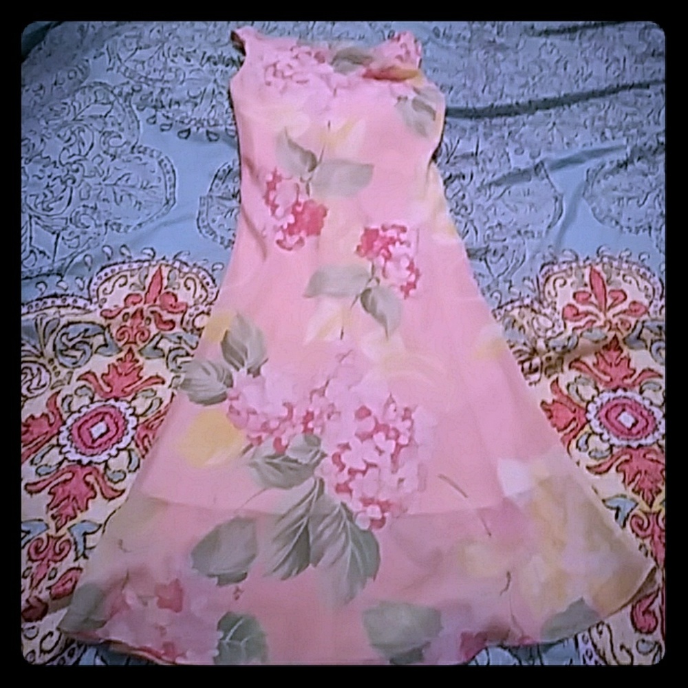 Floral, Pink Lemonade Slip on dress