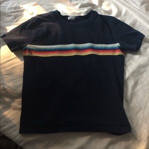 Dark blue rainbow tee Brandy Melville