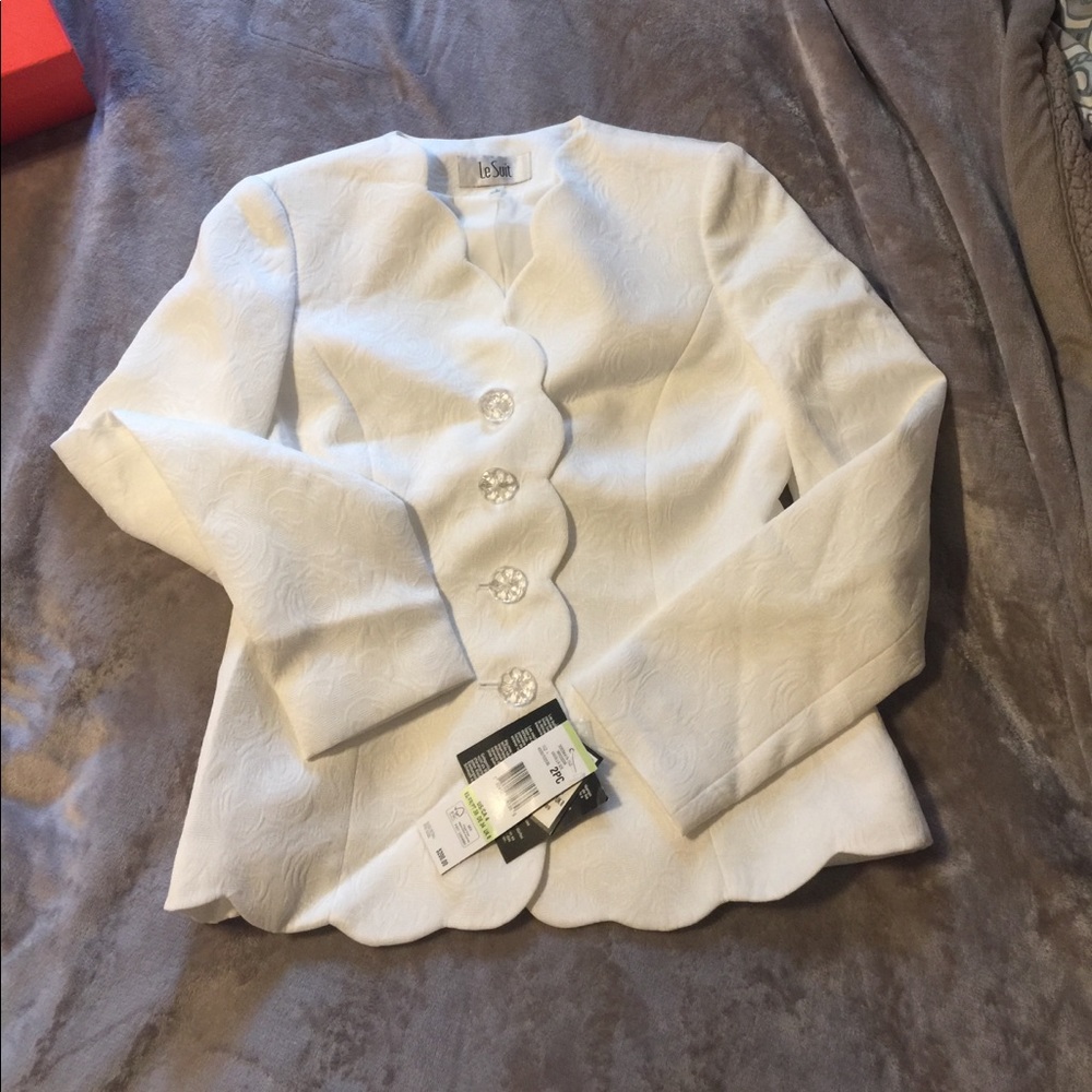 White skirt suit